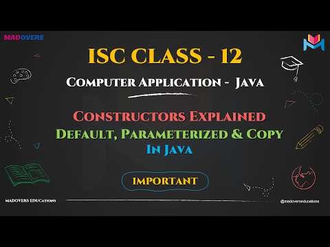 Constructors in Java | Types of Constructors Explained with Examples 🚀