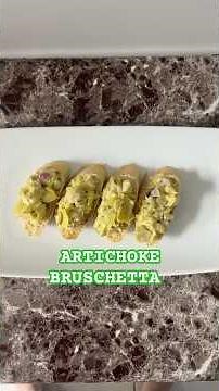 ARTICHOKE BRUSCHETTA DIY #appetizerideas #artichokebruschetta #artichokebruschettarecipe #artichoke
