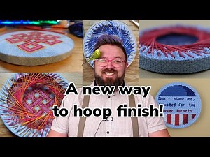 String Art hoop finish for cross stitch or embroidery (Cross stitch tips and hacks)