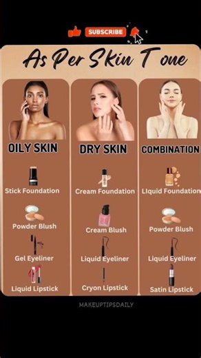 Best Makeup Products According To Your Skin Type ✨