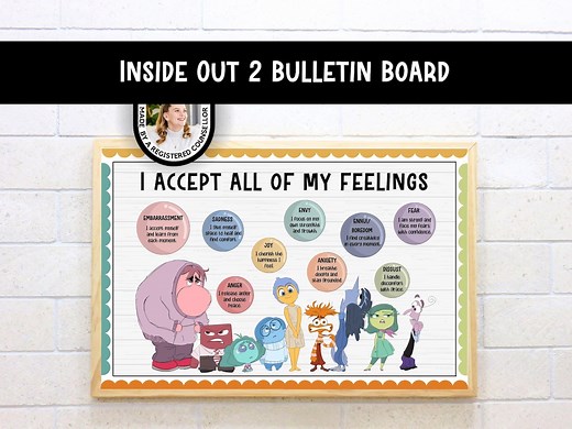 Inside Out 2 Bulletin Board Kit for School Counselors, Classroom Bulletin Board Decor, Social Emotional Learning, Coping Skills Therapy Tool - Etsy