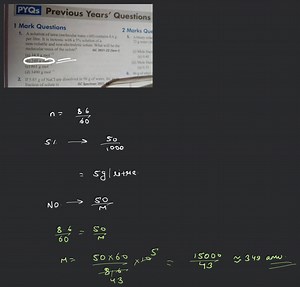PYQs Previous Years' Questions 1 Mark Questions A solution of u... | Filo