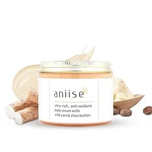 Antioxidant Body Cream with Wild Yam & Shea Butter - Specially Formulated to Ease Menopausal and Menstrual Discomfort - Deeply Moisturizes, and Hydrates the Skin - Natural Vegan Body Cream - 4.0 Oz
