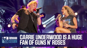 Before they performed together at Stagecoach Festival in 2022, Carrie Underwood had been performing Guns N' Roses covers for years. She told Howard how she got Axl Rose to join her on stage during her #SternShow interview. | The Howard Stern Show