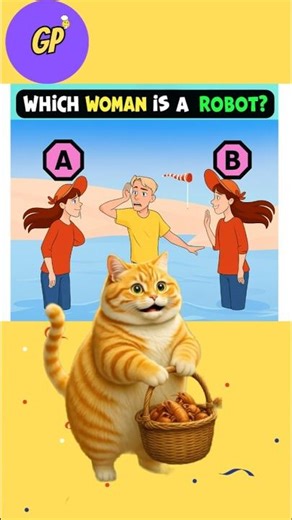 Which Woman Is Robot? #riddles #quiz #puzzle #shorts