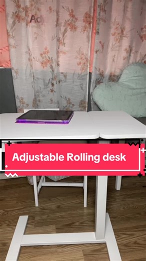 Adjustable Rolling Desk for Home Office Comfort