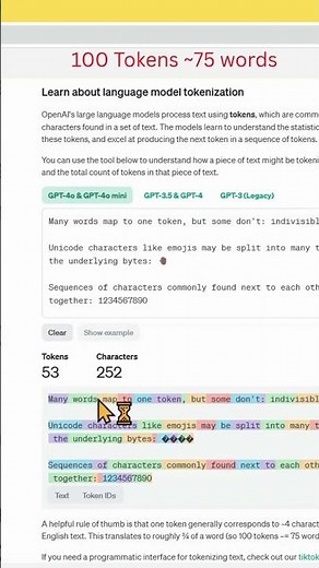 Tokens Explained in ChatGPT & LLMs #artificialintelligence