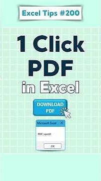 Excel Tips #200: 1 Click to Export Excel as PDF 🤯