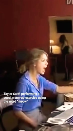 taylor swift a vocal warmup by using the word "meow" #taylorswift #vocalwarmup #shorts #taylor
