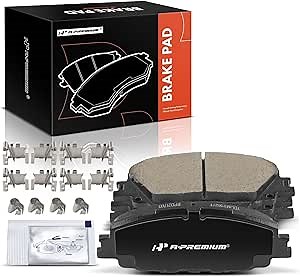A-Premium Front Ceramic Brake Pads Set Compatible with Toyota Corolla 2019-2022, Prius Prime 2020-2022, 4-Pack