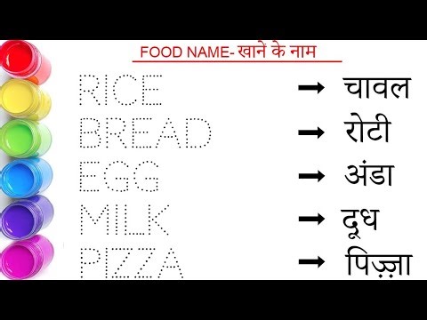 Foods name || खाने का नाम || Foods name in hindi and english || Cheese || Cake || Study Centre