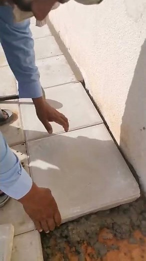 How to install tiles for sidewalk and pathwalk. Shortvieo