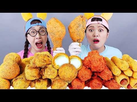 Giant Bburinkle Fried Chicken Korean Food Mukbang DONA