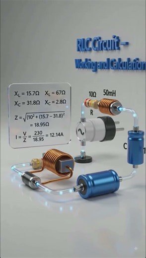 RLC Circuit Explained | Working Principle & Calculation | Series RLC Circuit Formula