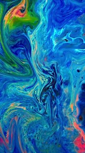 Vertical Vivid Colored Fluid Art Movement Background Footage
