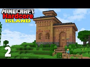 I Built a Starter House on an Island in Hardcore Minecraft (#2)