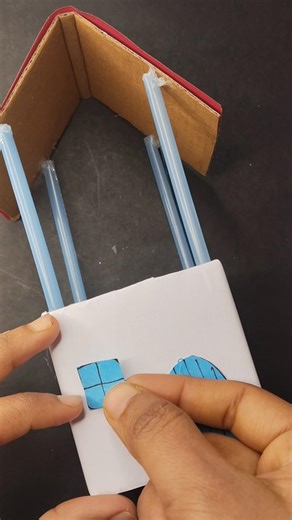 empty cardboard box and straw se banao house#shorts#reuseidea #papercraft #house