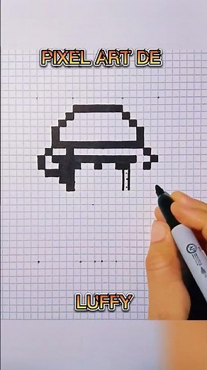 Cómo Dibujar a LUFFY en Pixel Art | Tutorial Fácil Paso a Paso ☠️🎨