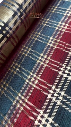 Plaid, but elevated. Chenille texture. Metallic shine. Heavy, dramatic, and meant to be felt. #chenille #jacquard #brocade