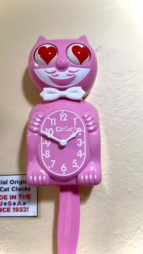 Ever wondered what a Kit Kat clock looks like on the inside?? Now you know! This Art Deco novelty wall clock, shaped like a grinning cat with cartoon eyes that swivel in time with its pendulum tail, is traditionally black, but we have models in other colors! Designed originally by Earl Arnault for the California Clock Company. | Bear and Bird Boutique + Gallery New York | Facebook