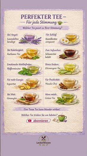 Perfekter Tee für jede Stimmung 🍵 Welcher Tee hilft wirklich?