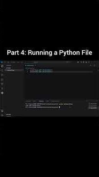 How to Run a Python File in VS Code | Part 4 #Python #VSCode #Shorts