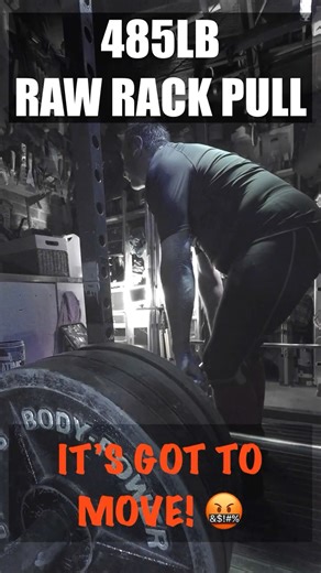 RAW 485lb rack pull at 62 | strength training at home