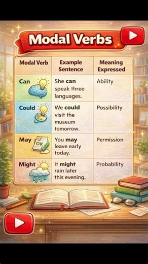 MODAL VERBS| Modal Verbs with Example Sentences #english #shorts #viralshort #modalverbs