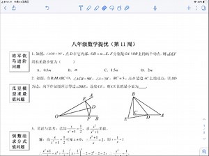 八年级数学第11周提优讲解