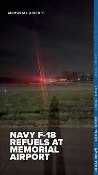 Navy F-18 makes stop at Jefferson City Memorial Airport to refuel