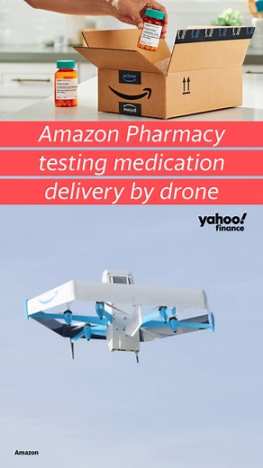 5.7K views · 38 reactions | Amazon Pharmacy testing medication delivery by drone | Yahoo Finance | Facebook