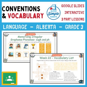 Grade 3 - Conventions & Vocabulary - Google Lesson Slides - Alberta Language ELA
