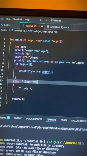 Coding Start Karne Walo Ke Liye 😍 | If-Else Program #4 🚀"#c #coding #codeadventure