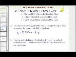 Ex: Application of First Order Partial Derivative (Change in Production)