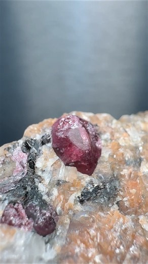 #11 The most intensive pink Rhodolite garnet crystals in my collection - found in Helsinki, Finland