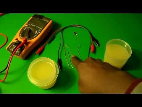 Construction and Theoretical Explanation of a Lemon Battery