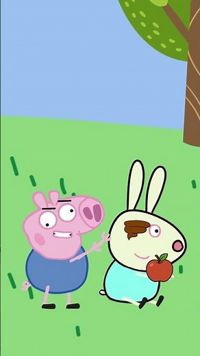 George Pig ambushed Peppa Pig with poop! #peppapigfunny #peppapigsongs #animation #cartoonshorts