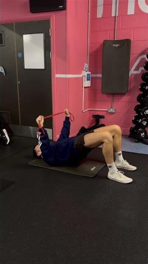 Glute Bridge + Band Pull Apart | Total Body Activation (15s)