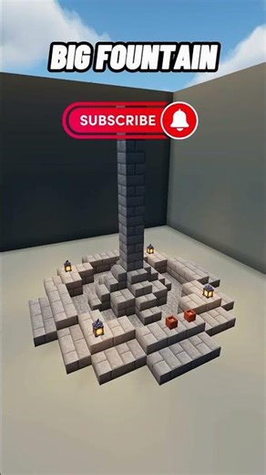 Minecraft Big Fountain Tutorial💧#shorts