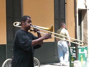 Awesome trombone player, New Orleans