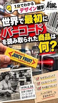 1分でわかるデザイン雑学！ 世界で最初にバーコードを読み取られた商品は？ #雑学 #衝撃