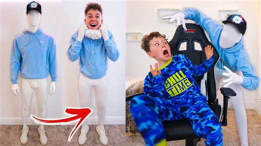 The Extreme Mannequin Scare Prank on My Little Brother