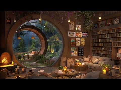 Cozy American Library Ambience – Fireplace, Page Turning & Pencil Writing ASMR | 3H