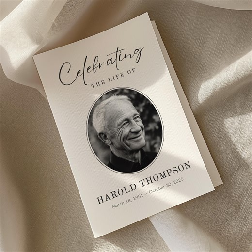 Funeral Photo Collage Program Template Canva Editable Obituary and Memorial Service Program Printable Celebration of Life Program - Etsy Australia