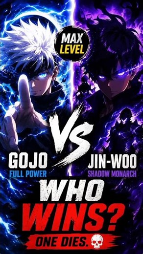 Gojo (MAX) vs Shadow Monarch Jin-Woo (Who Actually Wins?) 👑#shorts #anime