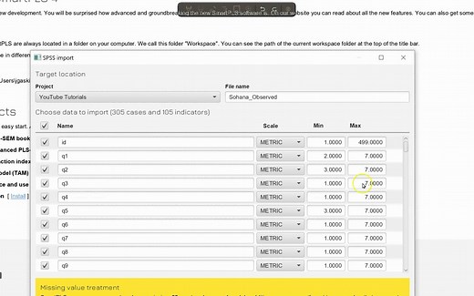 SmartPLS 4 教学——导入数据和构建模型Importing data and building a model