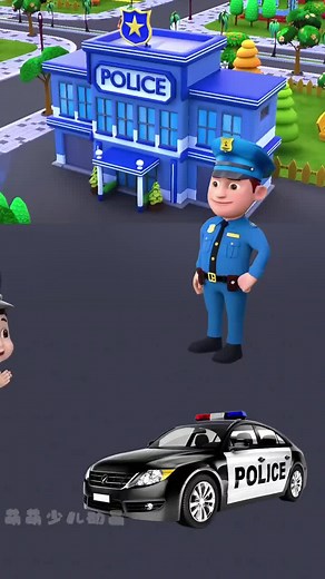 Fun Animated Adventures of Police Officer and Firefighter