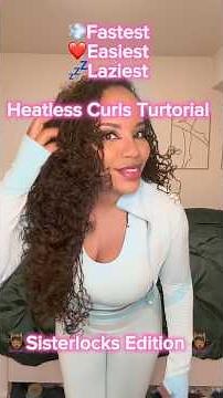 Sisterlocks heatless curls tutorial #sisterlocks #microlocks #hairtutorial #heatlesscurlstutorial