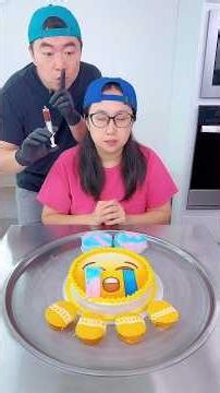 Emoji cake vs Cotton candy ice cream challenge!🍨 #funny by Ethan Funny Family