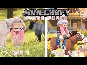 I Spent 100 DAYS in a HORSE World | Minecraft Full Movie